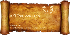 Kása Zamfira névjegykártya